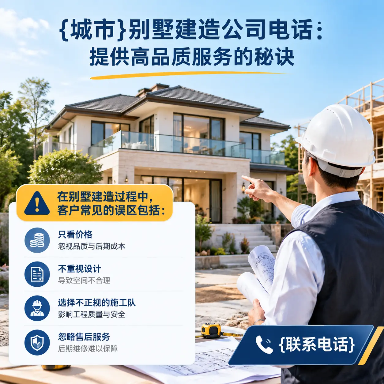 黄平别墅建造公司电话:提供高品质服务的秘诀